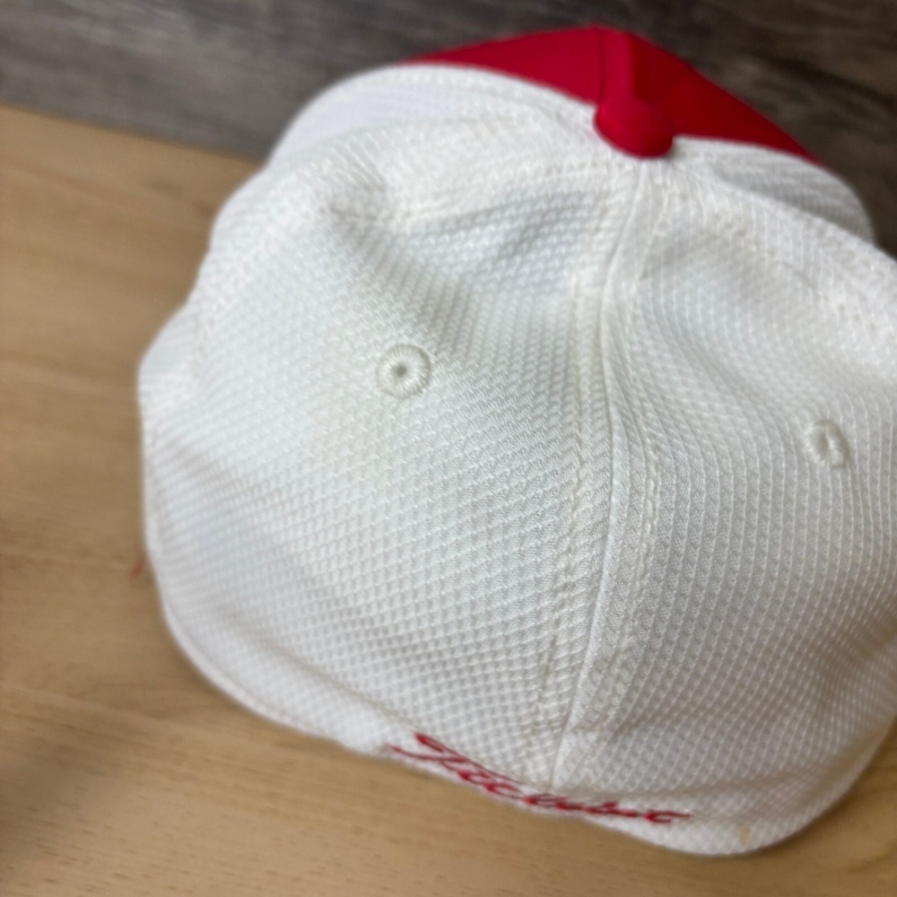 Titleist Hat Cap Fitted S/M Red Golf Golfing Script Breathable - Picture 7 of 11